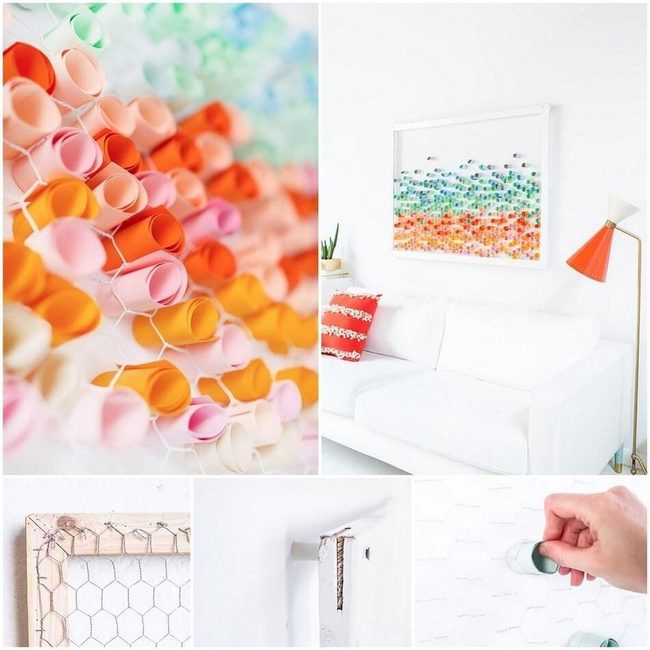 Chicken Wire Paper Display Wall