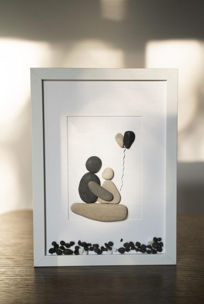 Two Figures, Stone Hearts