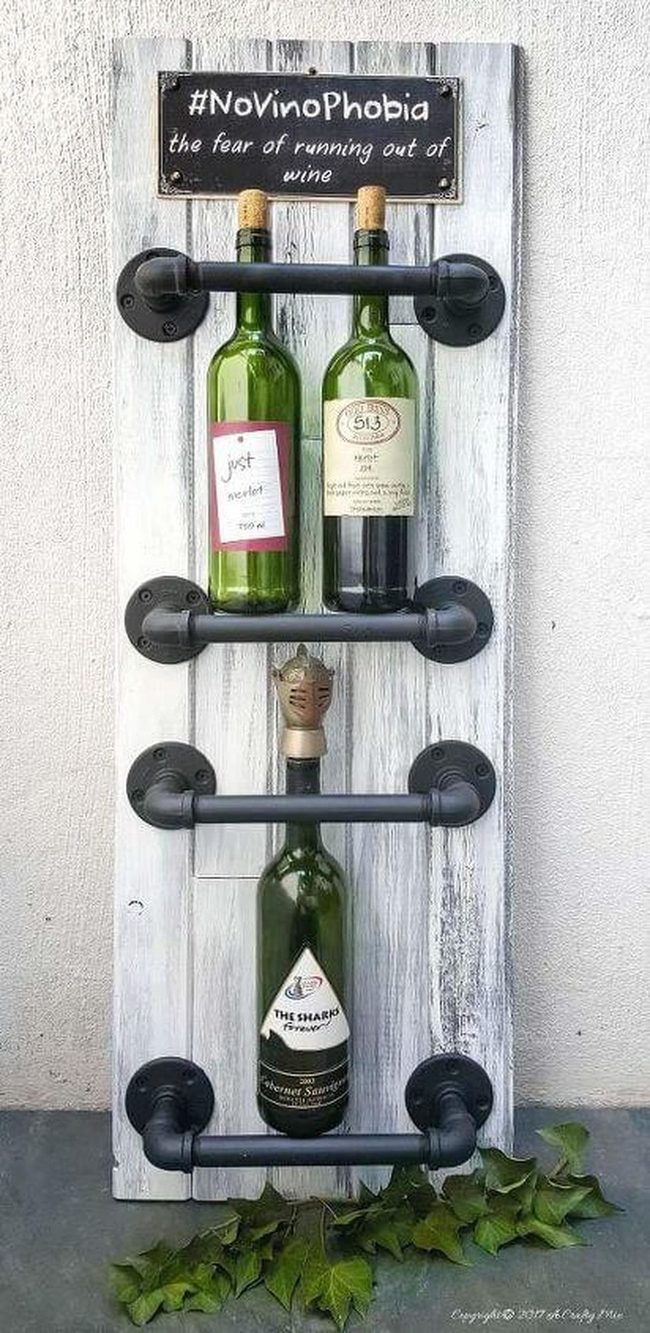 Reclaimed Wood Wine Display