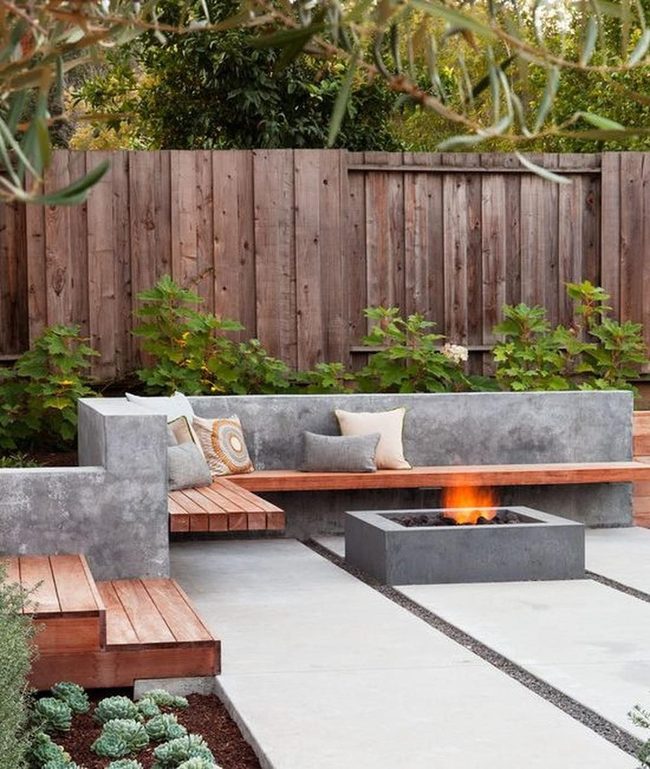 Concrete And Timber Fire Gathering