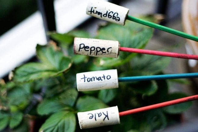 Colorful Wooden Garden Labels