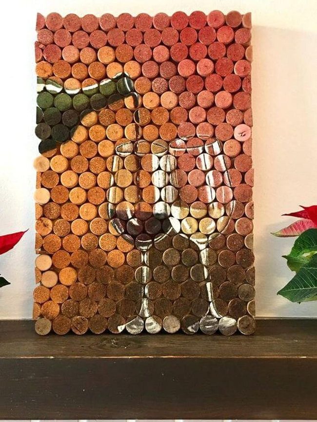 Cork Wine Mosaic Wall