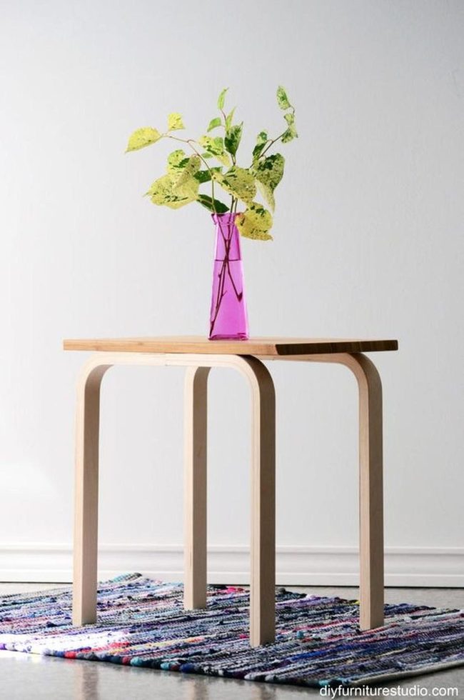 Green Leaves Purple Glass Vase
