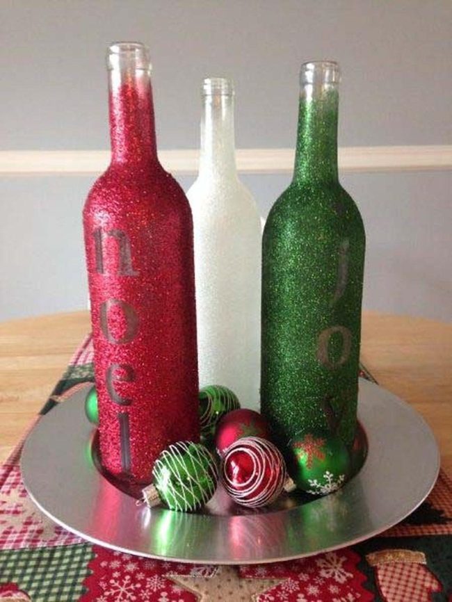 Glitter Wine Bottles Sparkle