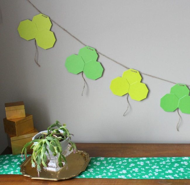 Leaping Green Clover Wall