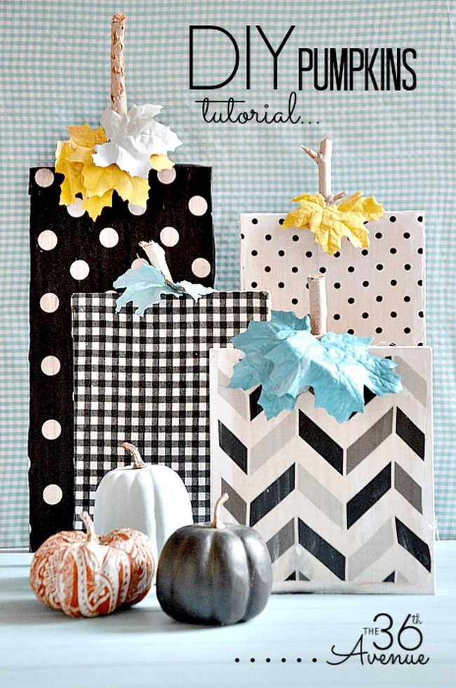 Black And White Geometric Pumpkins