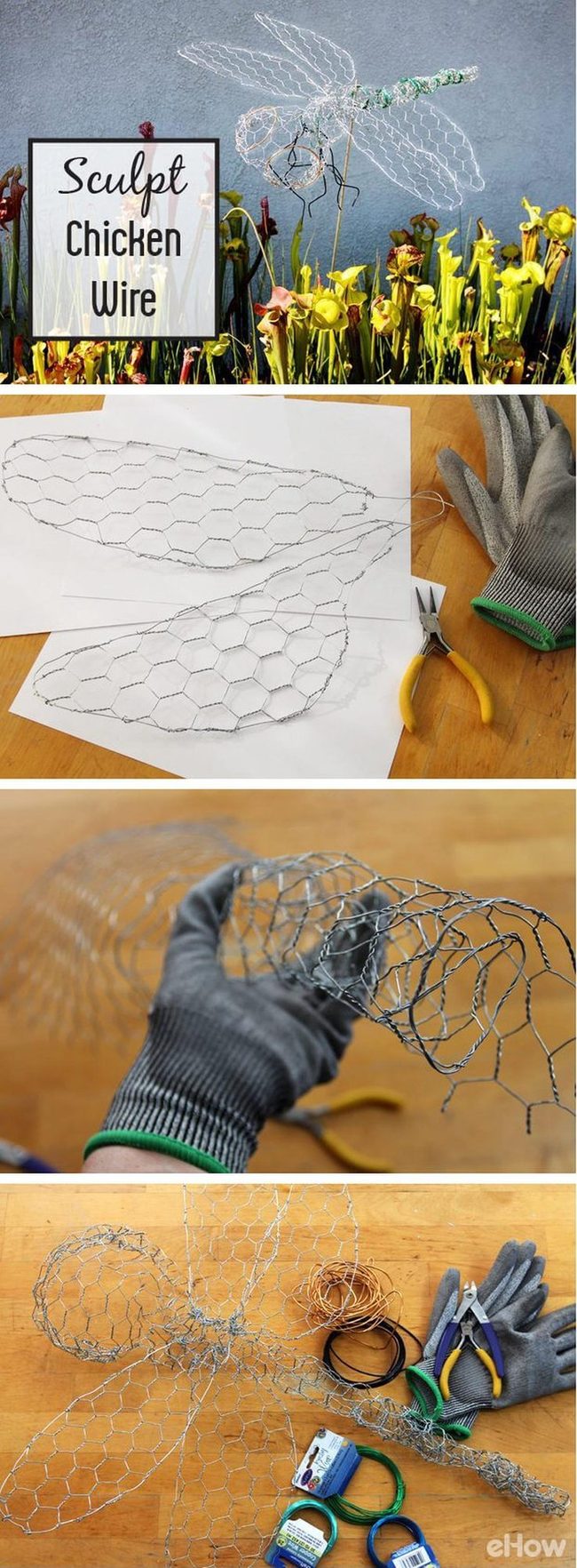 Chicken Wire Dragonfly Garden Art