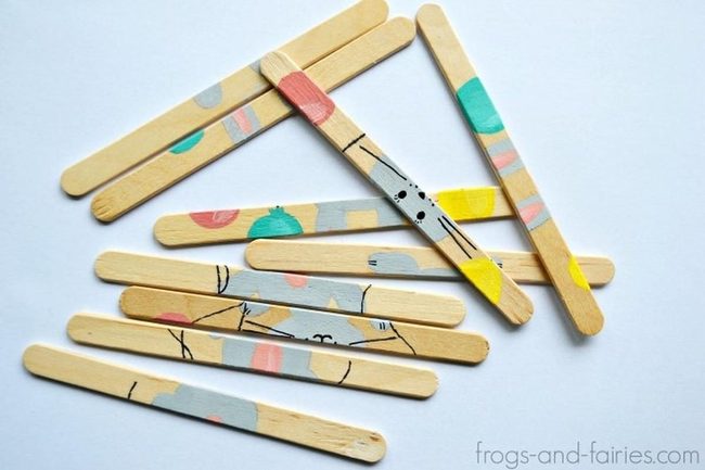 Pastel Painted Craft Sticks