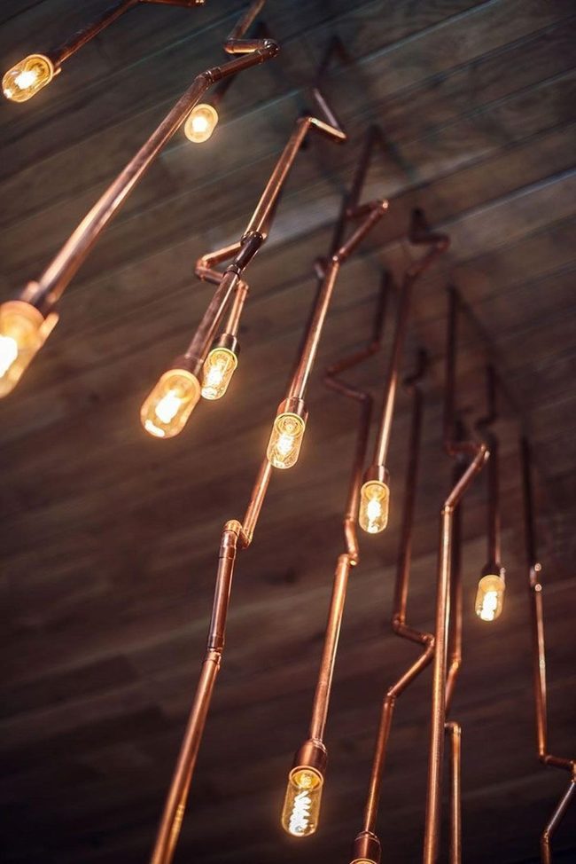 Copper Industrial Ceiling Statement