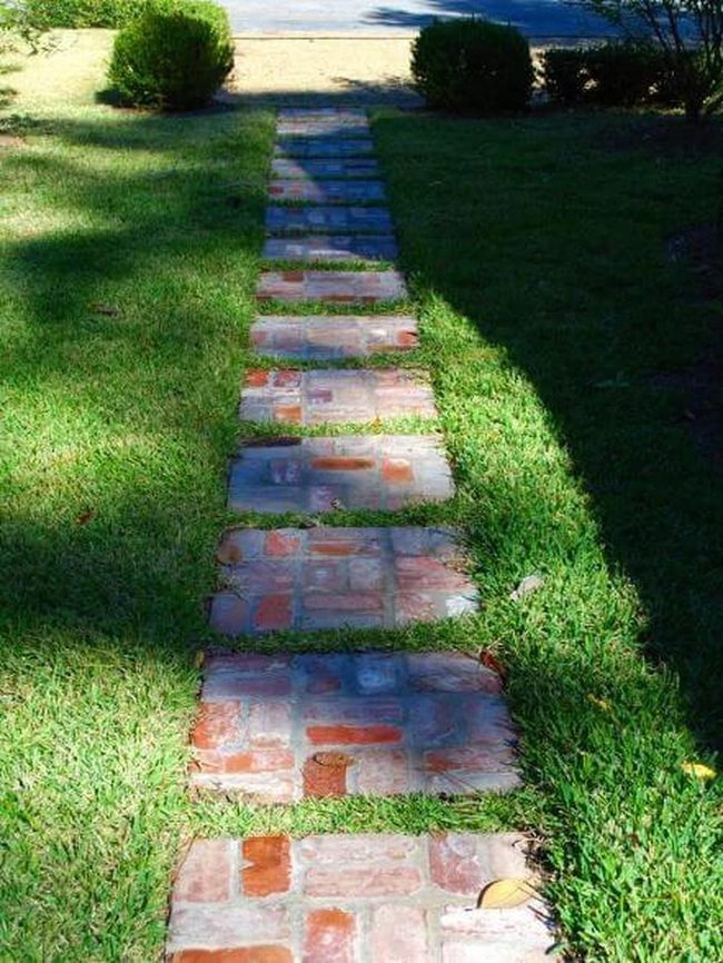 Brick Path Through Green