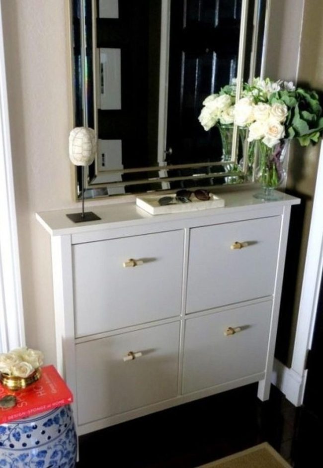 White Cabinets With Gold Accents