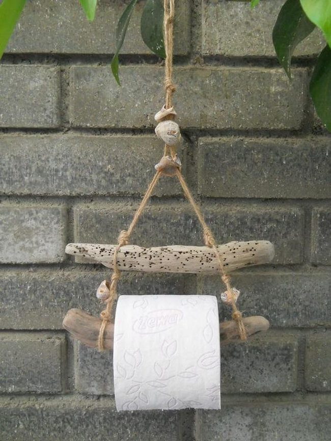 Driftwood Bathroom Essentials Holder