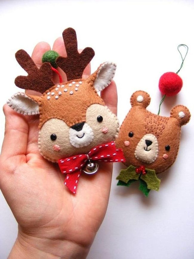 Felted Woodland Creatures Red Accents
