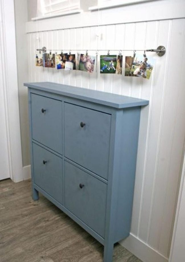 Light Blue Storage With Beadboard Walls