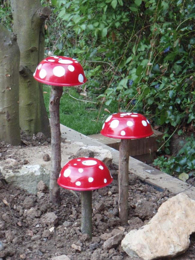 Upside-Down Bowl Mushrooms