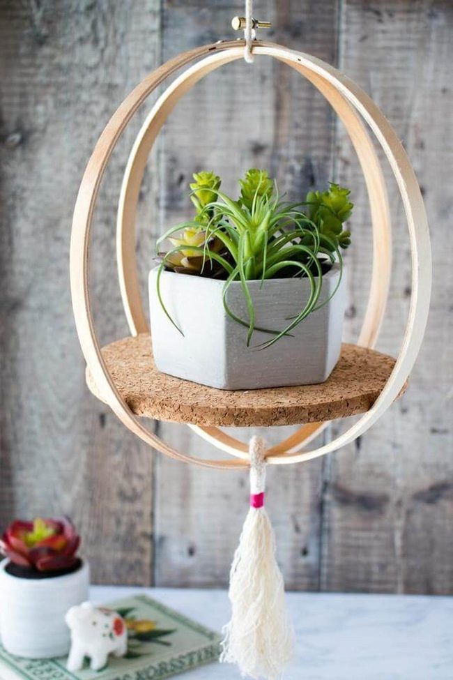 Embroidered Plant Holder Rings