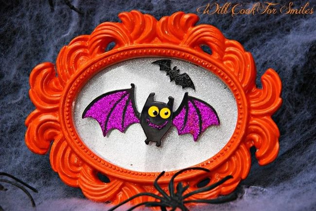 Orange Frames, Glittery Bats, Spiders