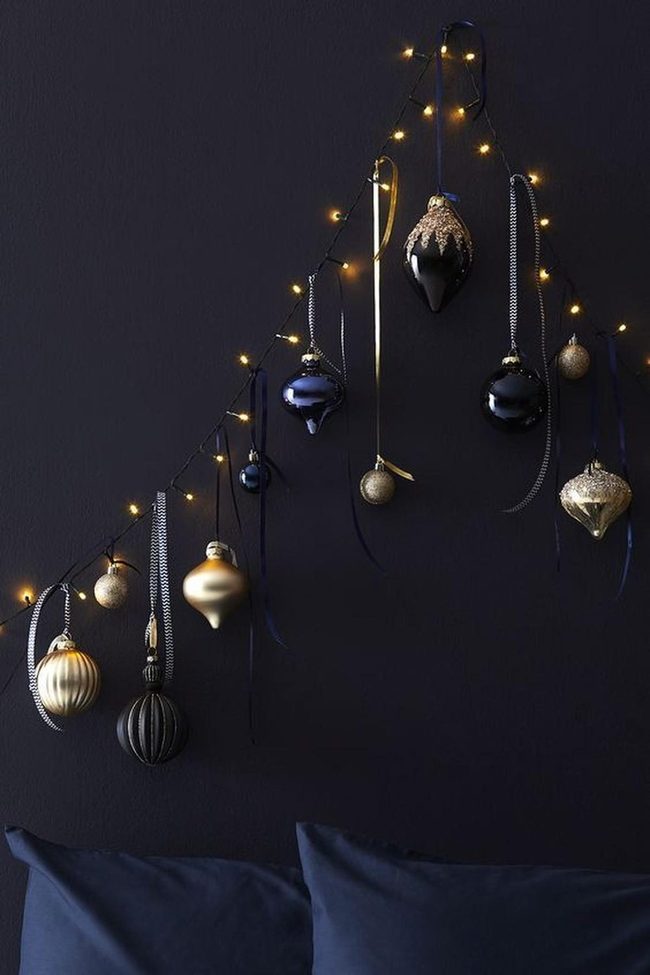 Gold Ornaments On Dark Walls