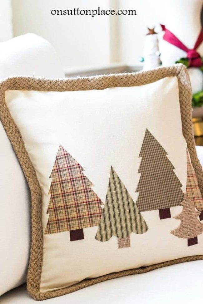 Green Felt Christmas Tree Pillow