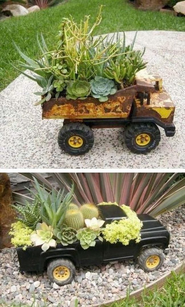 Vintage Truck Succulent Garden