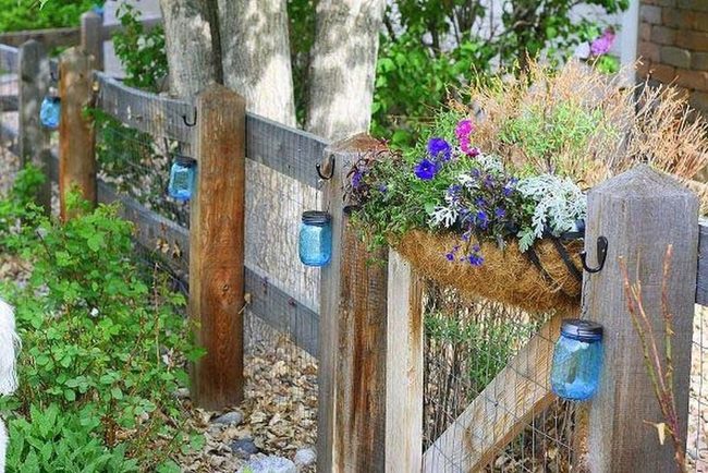 Navy Mason Jars Solar Lights