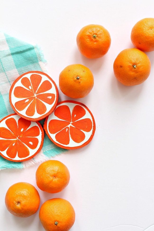 Bright Citrus On Checkered White
