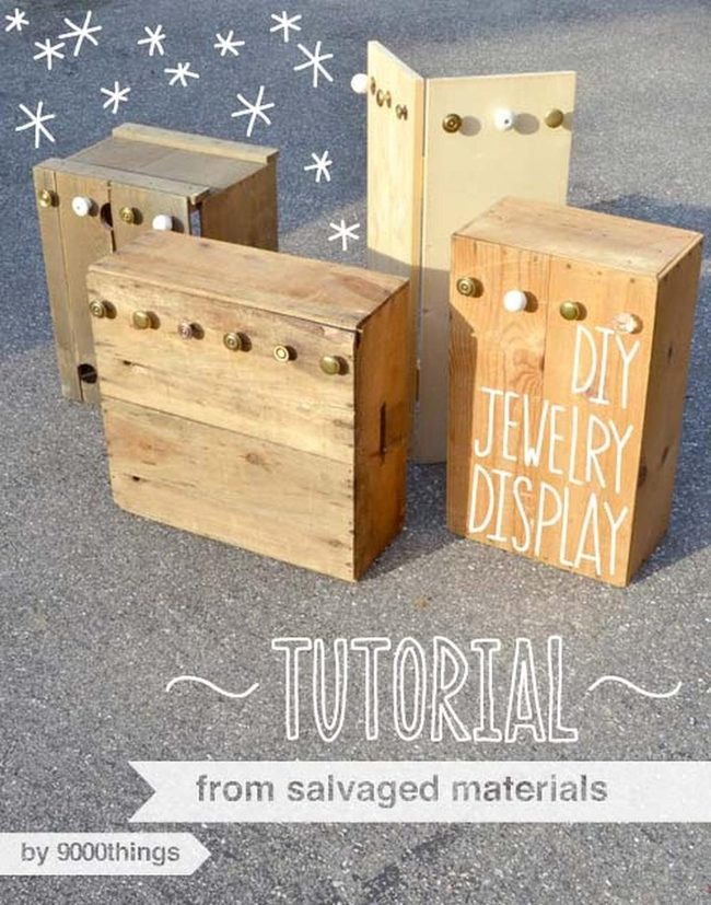 Vintage Hardware Wood Crate Storage