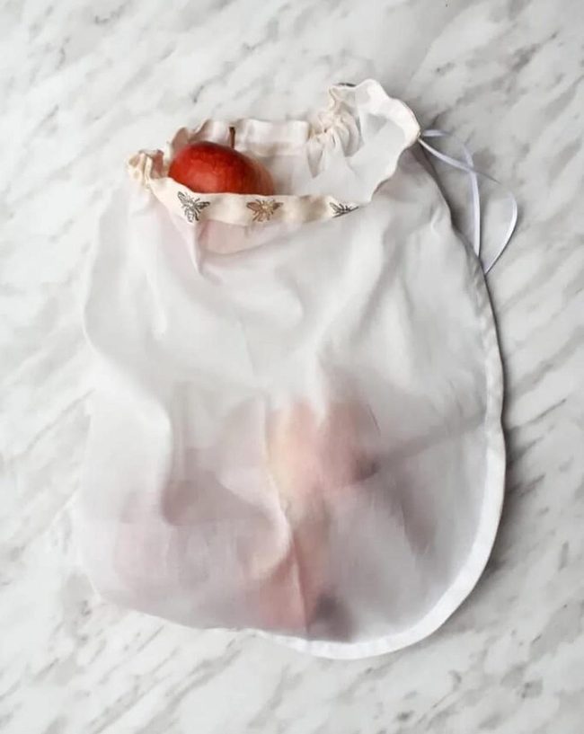 Fabric Scraps Grocery Bag