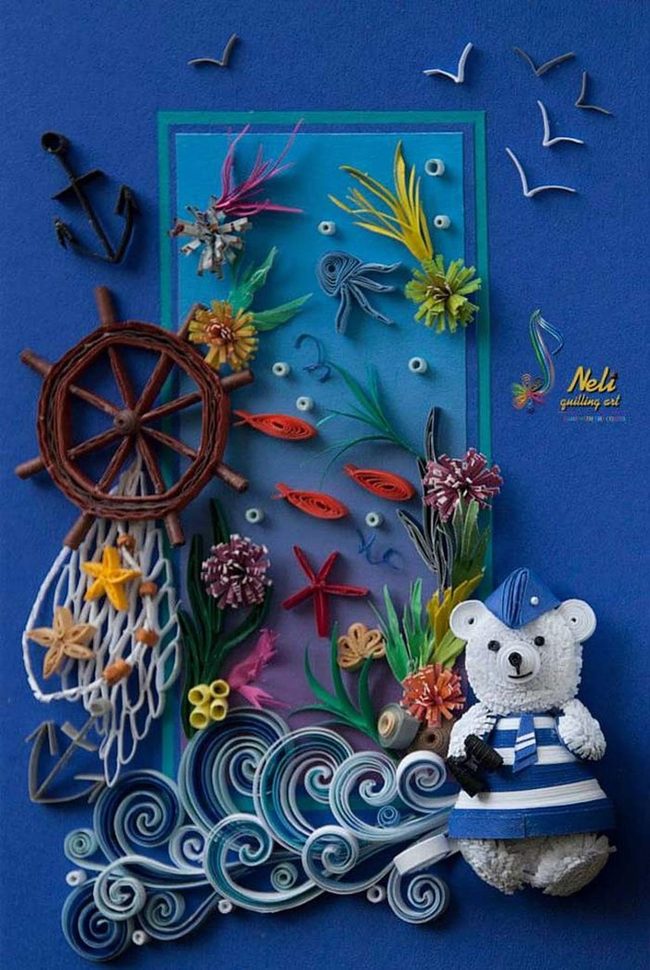 Nautical Bear Ocean Blue