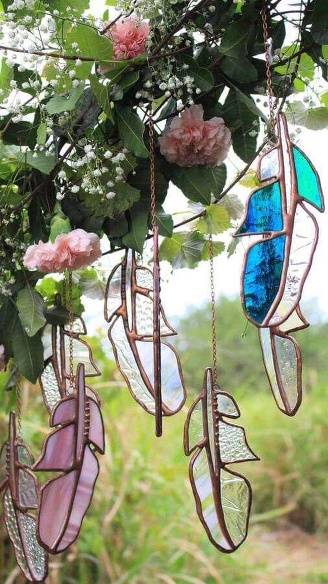 Prismatic Glass Feathers