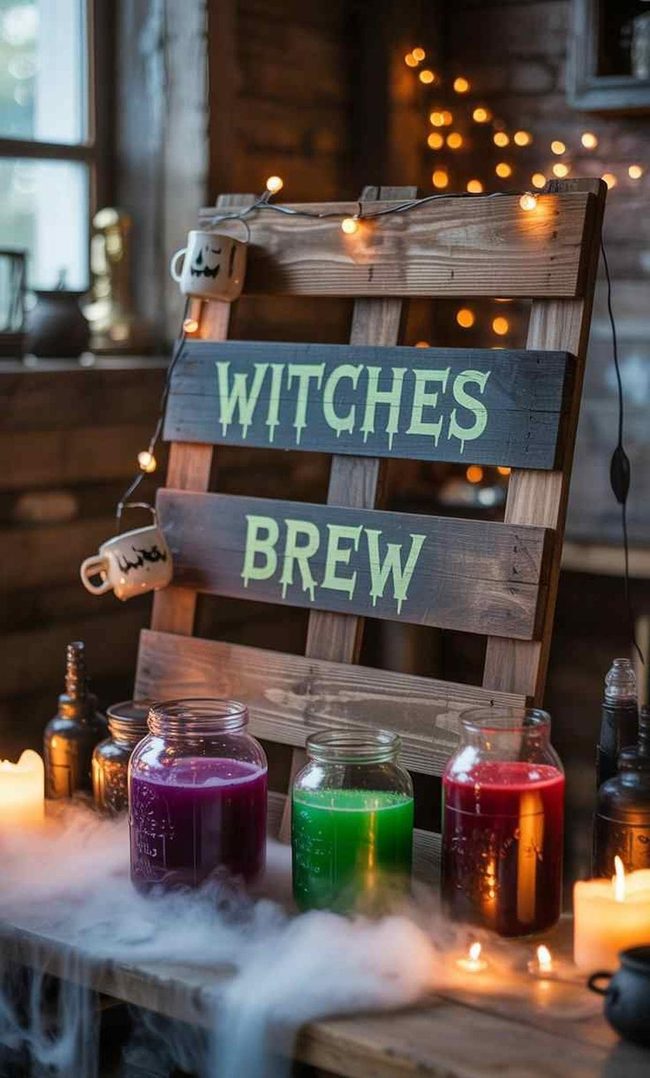 Wooden Pallet Potion Bar