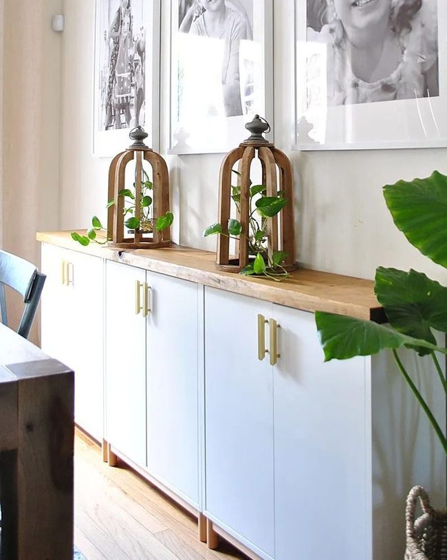 Gold Hardware Transforms Basic Cabinets