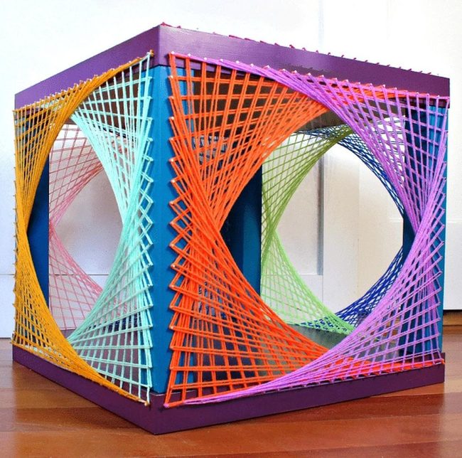 Threaded Purple Cube