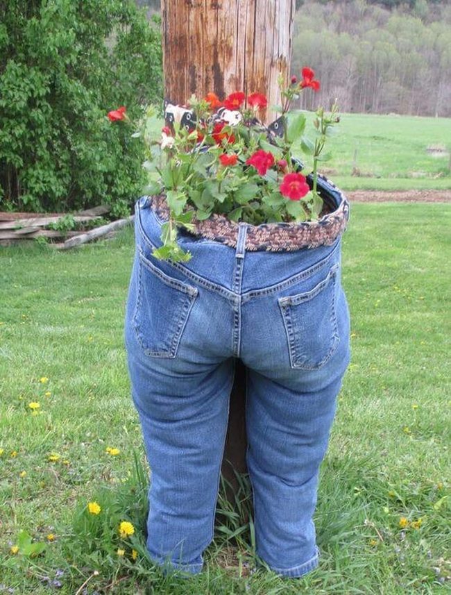 Denim Pocket Planters