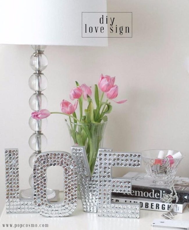 Sparkling Silver Letter Glitz