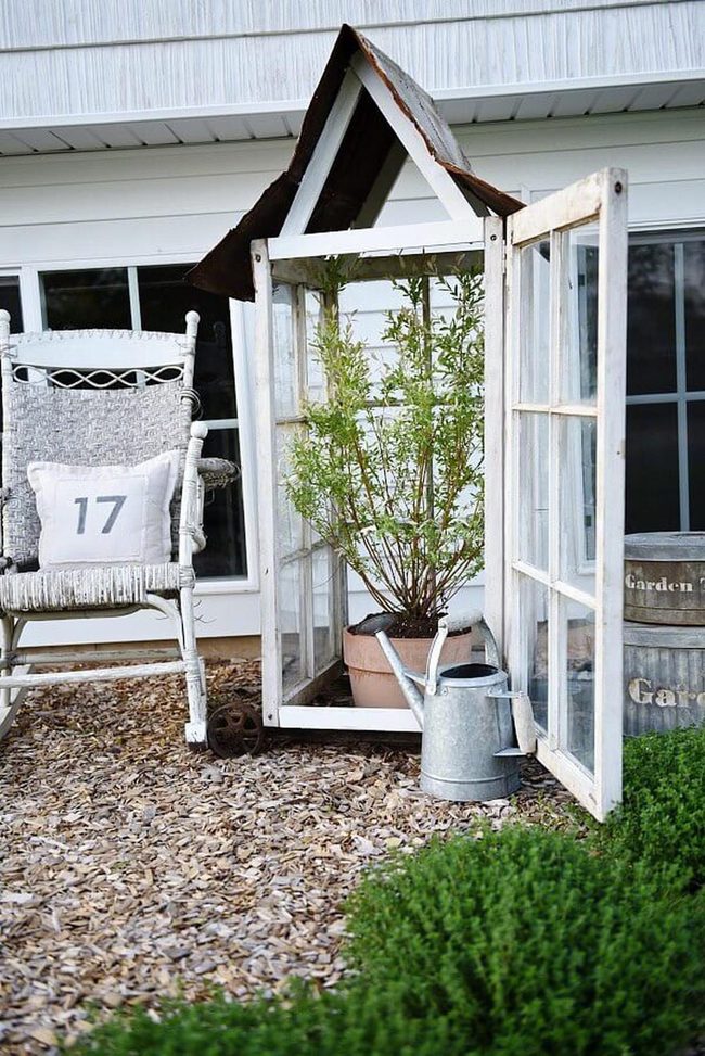 Weathered Wood Plant Shelter