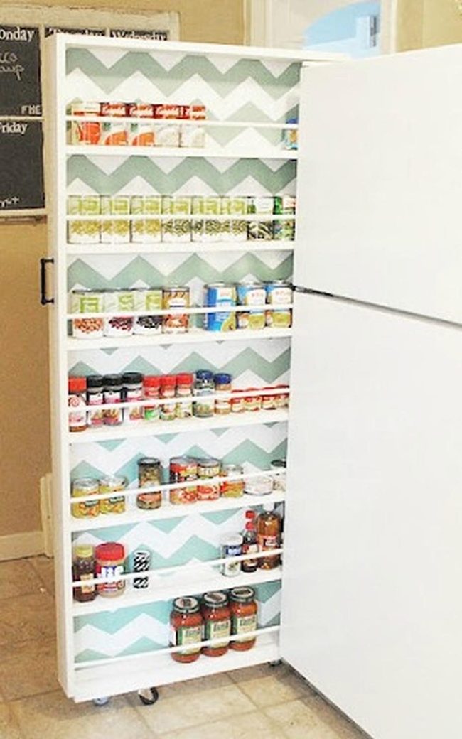 Colorful Spice Shelves Green Zigzag
