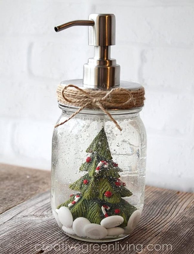Crystal Jar Christmas Tree Soap Pump