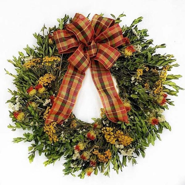 Buffalo Plaid Autumn Wreath