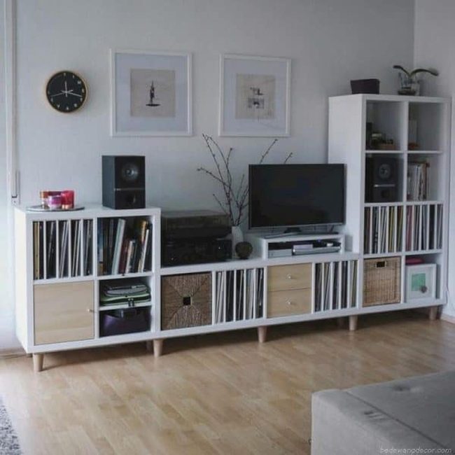 Stacked Kallax Units Vinyl Solutions