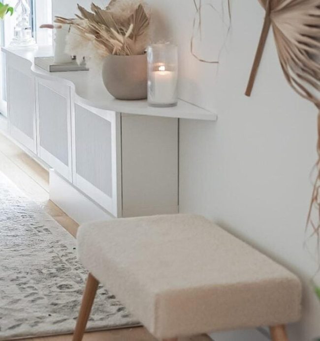 Curved Oak Top Ikea Besta Sideboard