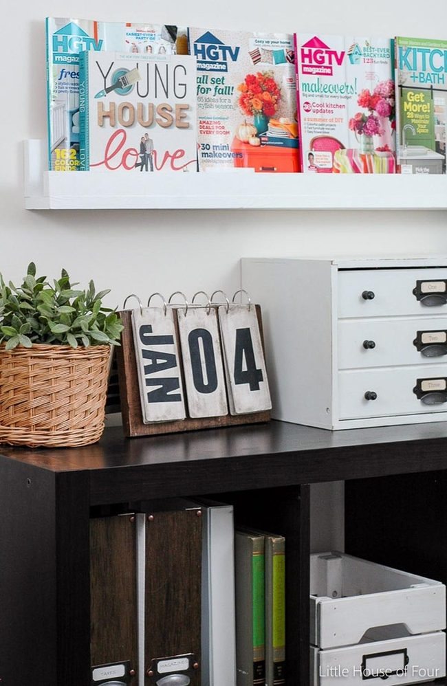 Dark Wood Desk Green Plants