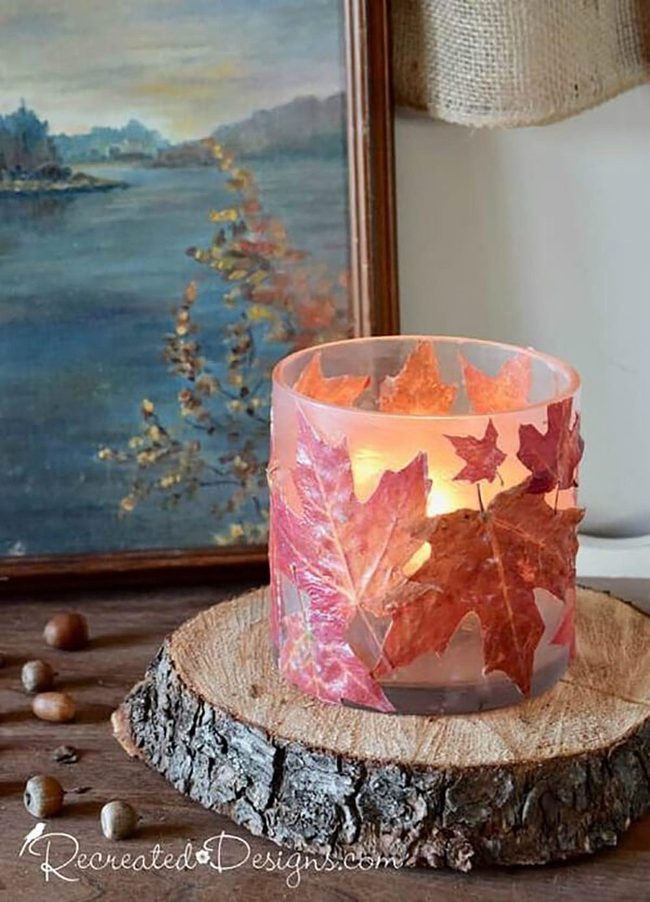 Autumn Leaves Candle Holders