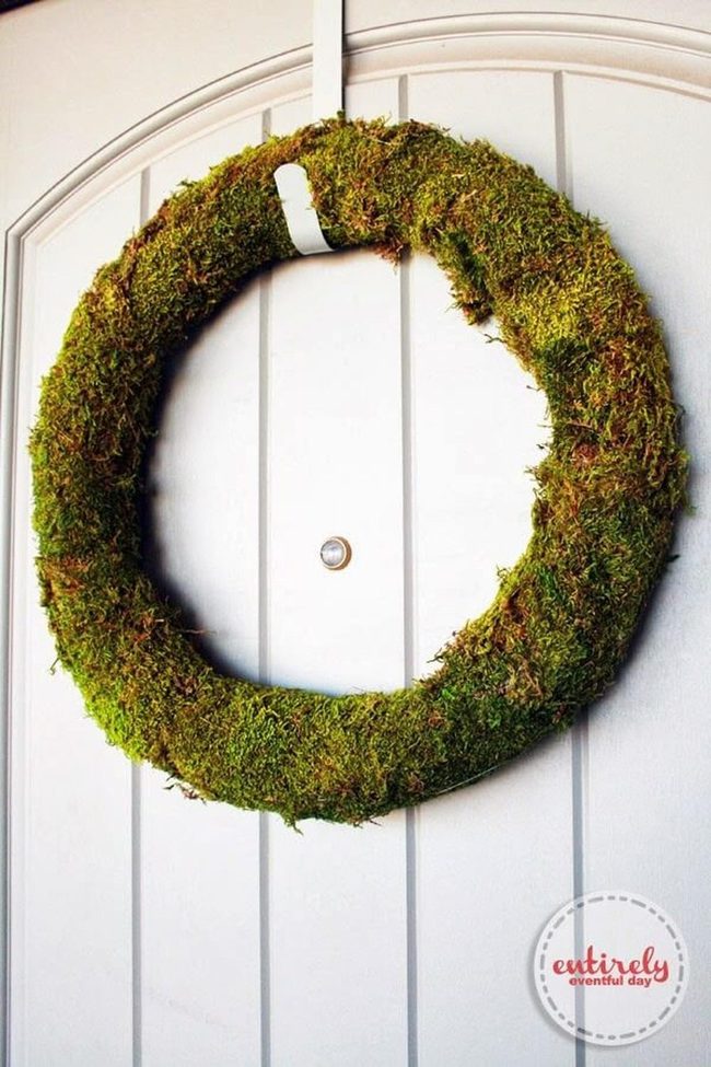 Moss-Covered Garden Wreath
