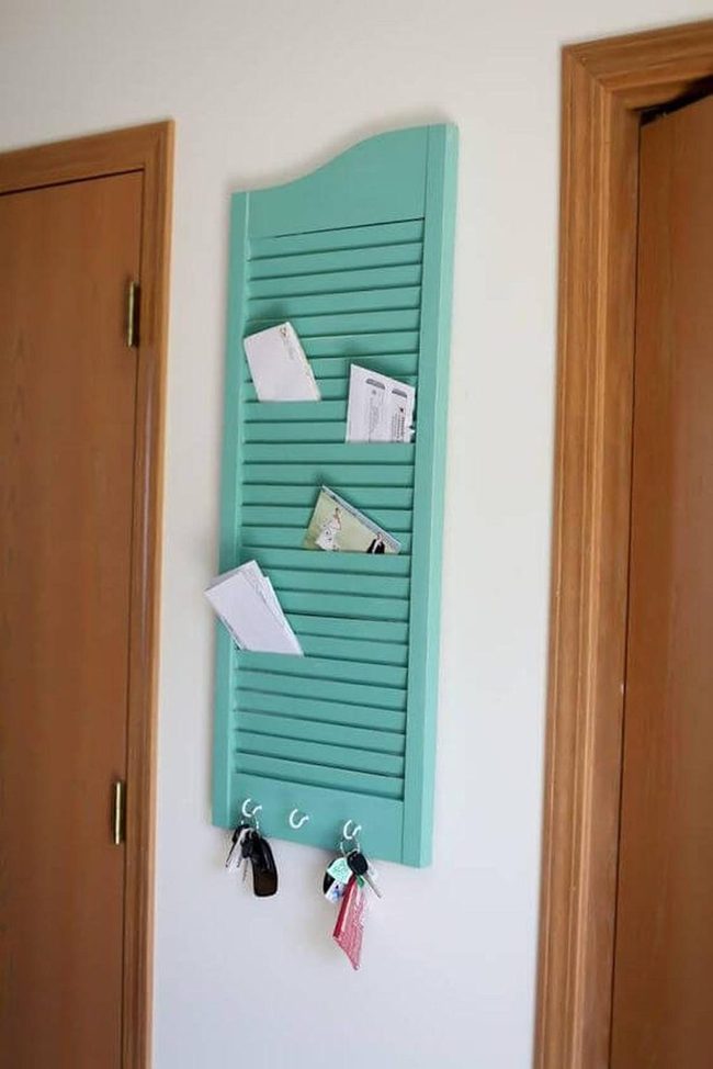 Mint Green Shutter Storage