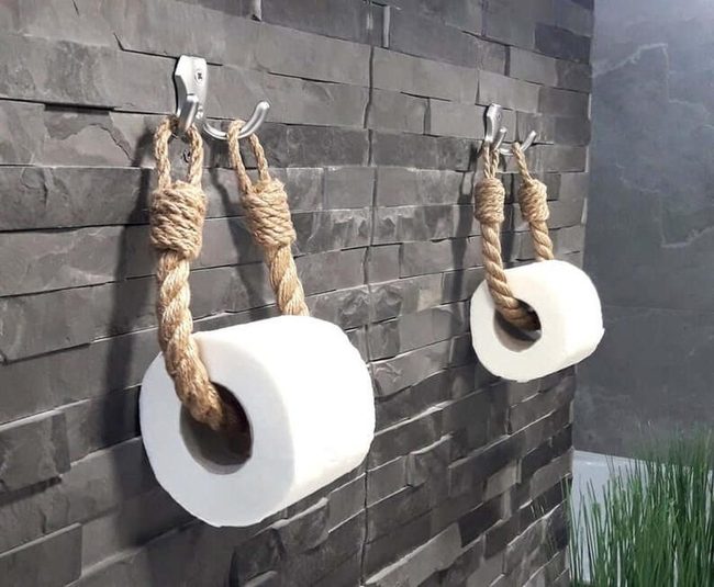 Jute Rope Bathroom Hooks