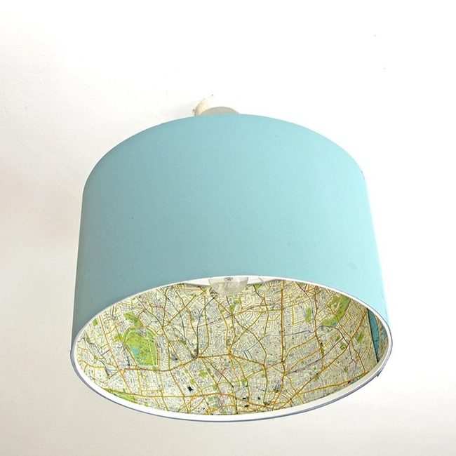 Illuminated City Maps On Ceiling