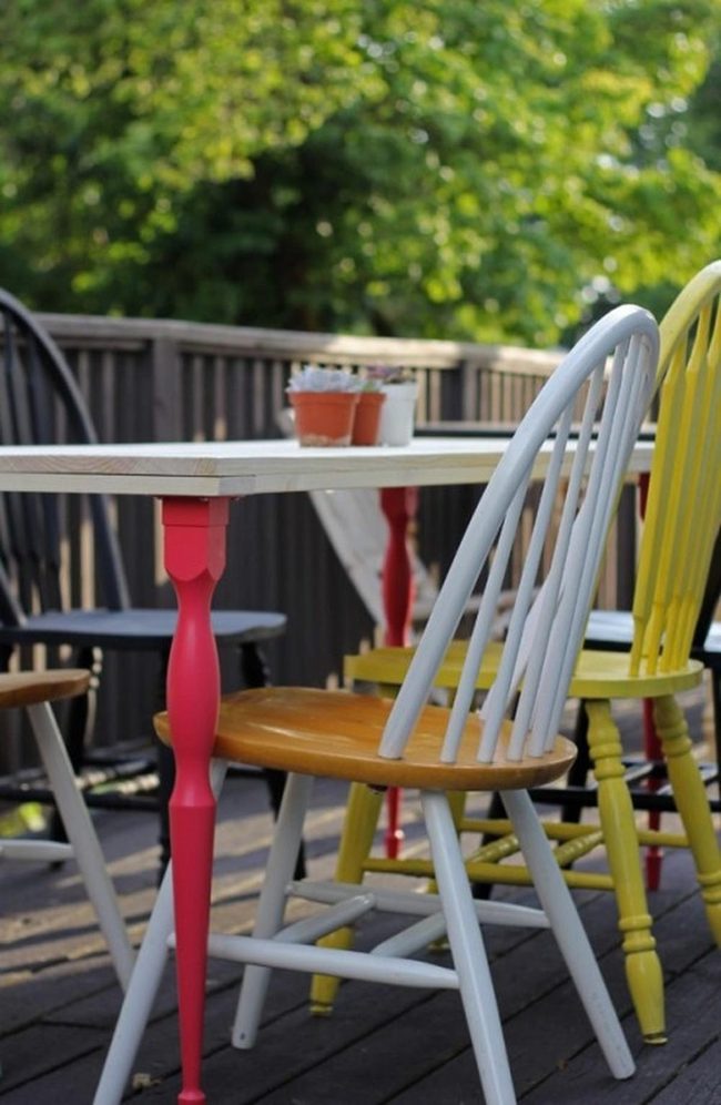 Red Legs, Cheerful Chairs, Green Escape