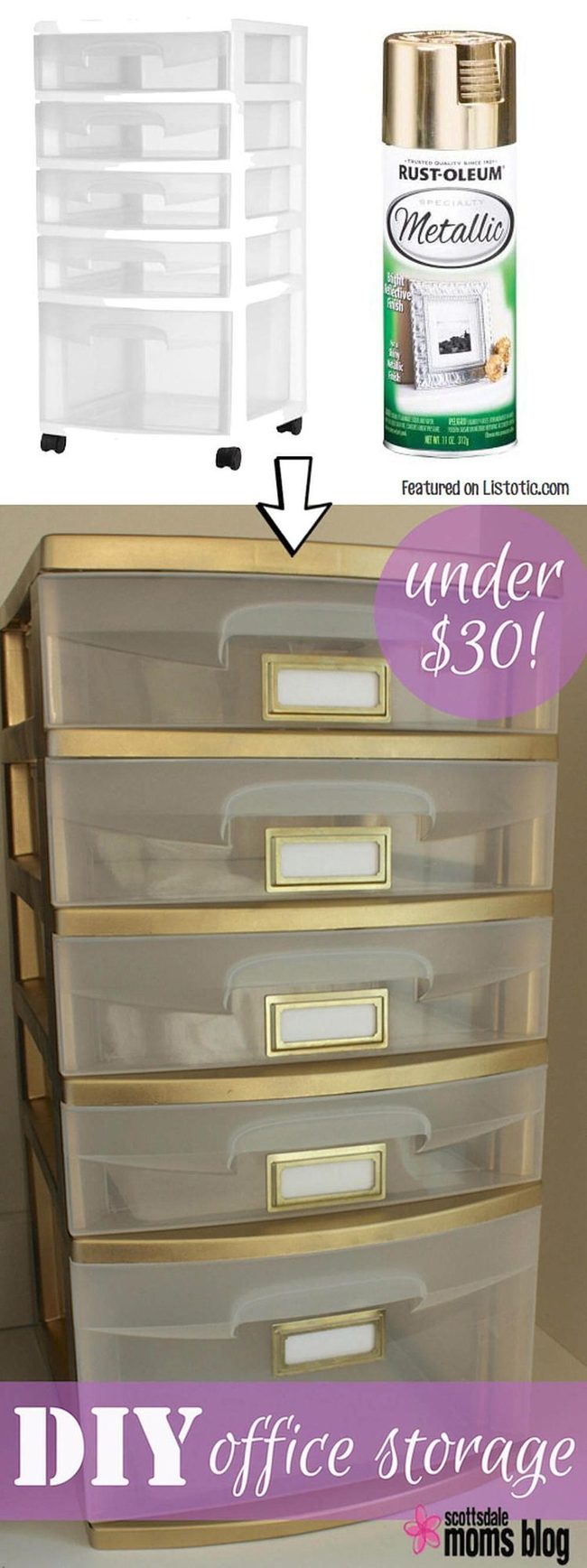 Gold-Trimmed Office Storage Elegance