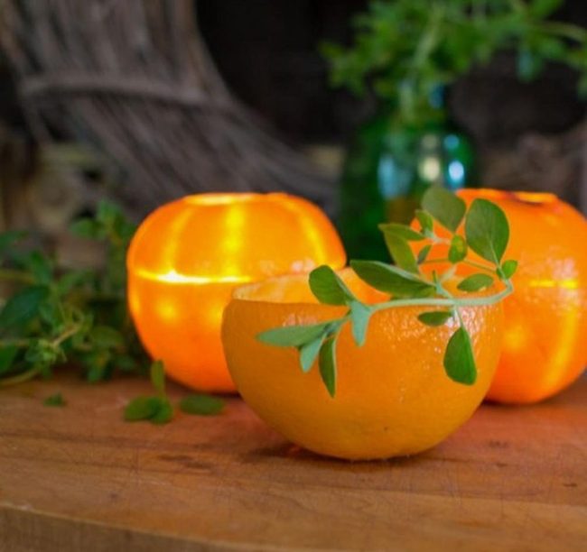 Citrus Candlelight Centerpiece